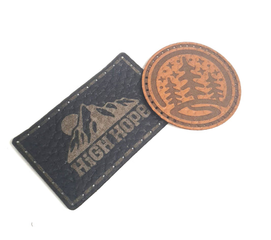 Custom Faux Leather Badges